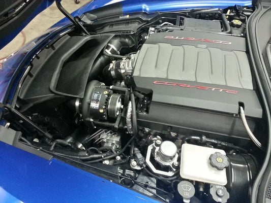 ECS C7 NOVI 1500 KIT '14 Z51 DRY SUMP POLISHED - Tial Q (Loud), Stock Balancer 8-Rib Belt System 500-750HP