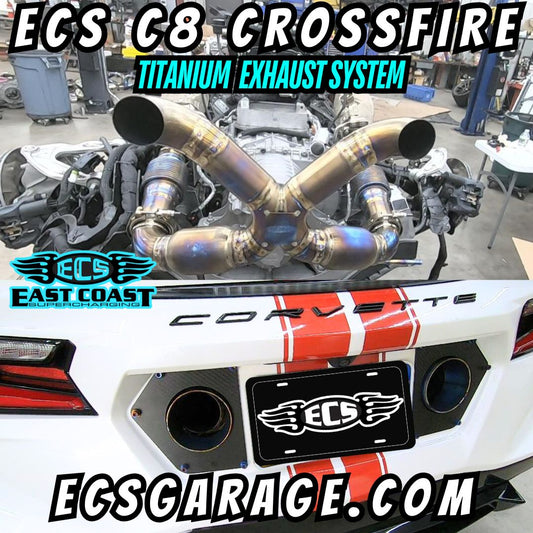 ECS C8 Crossfire Exhaust System - Titanium C8 Bumper Exit Version