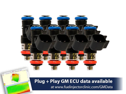 1650cc (180 lbs/hr at OE 58 PSI fuel pressure) FIC Fuel Injector Clinic Injector Set for LS3, LS7, L76, L92, and L99 engines (High-Z) (is303-1650h)
