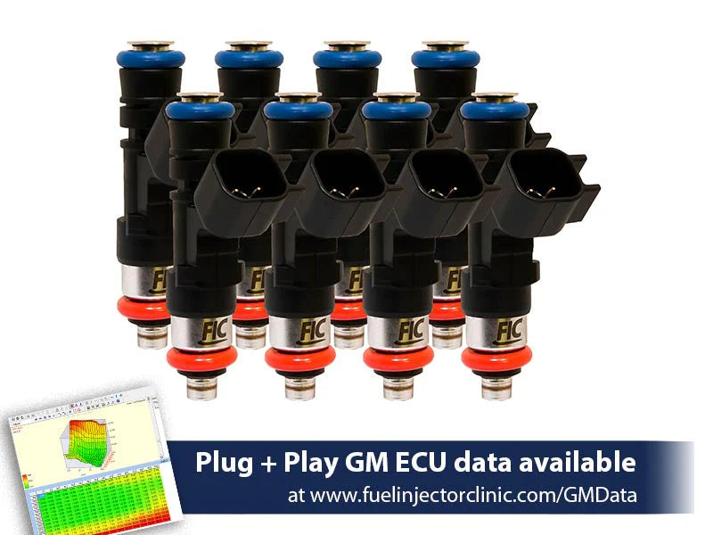 445cc (50 lbs/hr at OE 58 PSI fuel pressure) FIC Fuel Injector Clinic Injector Set for LS2 engines (High-Z) (is302-0445h)