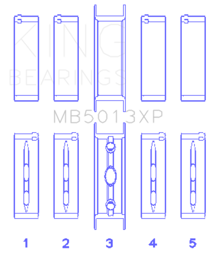 King Engine Bearings Chevy LS1/LS6/LS3 Performance Main Bearing Set - Size STD