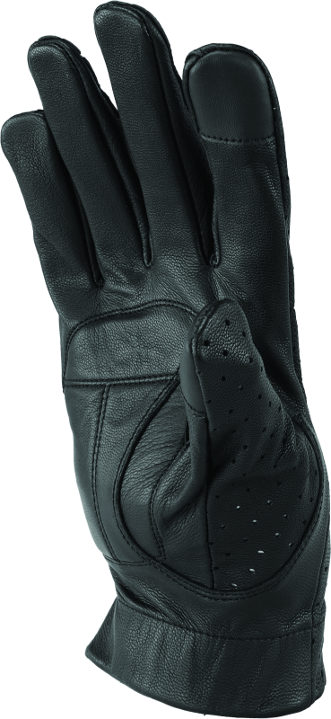 River Road Tucson Leather Perforated Gloves Black - Small