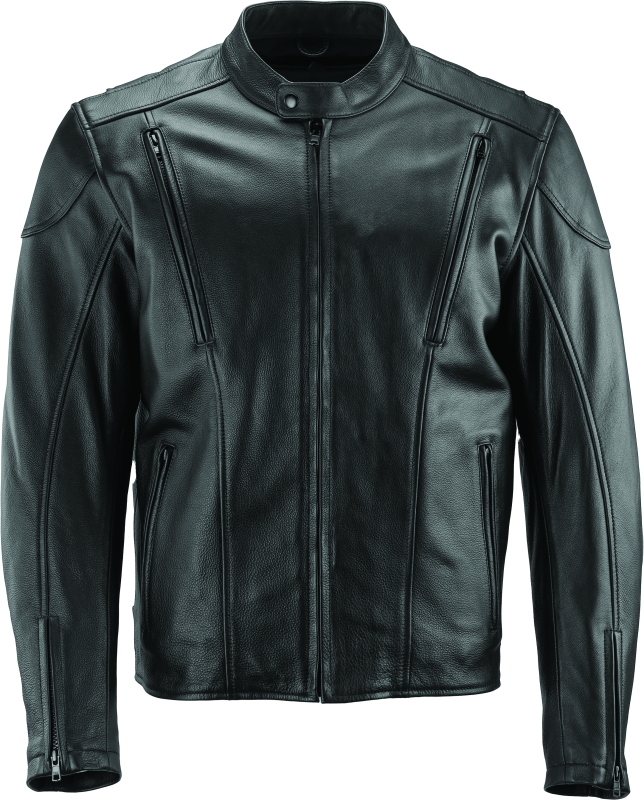 River Road Race Leather Jacket Black - Large