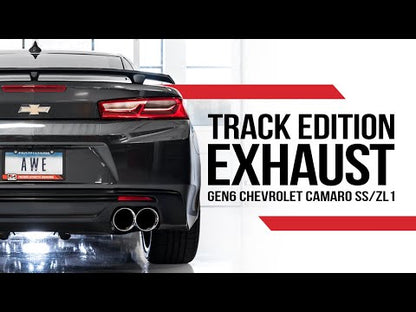 2016 - 2024 Camaro AWE Track Exhaust Dual Tip Black